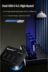faspeed hy m1 high speed m.2 nvme ssd duplicator plastic case pcie 3.0/4.0/5.0 10 gbps supports all formats