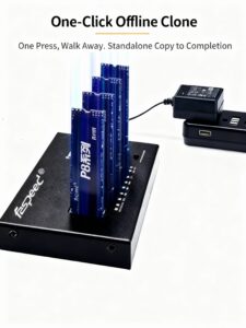 faspeed hy m1 high speed m.2 nvme ssd duplicator plastic case pcie 3.0/4.0/5.0 10 gbps supports all formats
