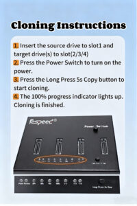 faspeed hy m1 high speed m.2 nvme ssd duplicator plastic case pcie 3.0/4.0/5.0 10 gbps supports all formats